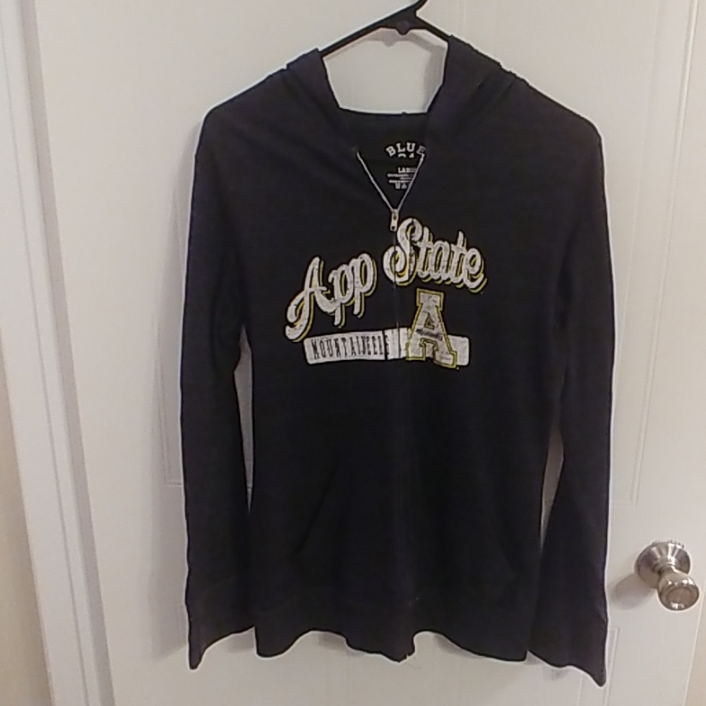 Appalachian State Zip Up Hoodie. Size Large